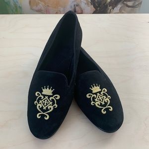 Aerosoles Betunia Loafers with Gold Embroidery